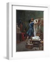 Pygmalion Et Galatee-Jean Leon Gerome-Framed Premium Giclee Print