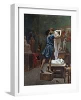 Pygmalion Et Galatee-Jean Leon Gerome-Framed Giclee Print