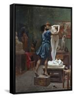 Pygmalion Et Galatee-Jean Leon Gerome-Framed Stretched Canvas