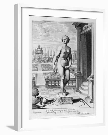 Pygmalion Is Enamoured with a Statue He Has Made, 1655-Michel de Marolles-Framed Giclee Print