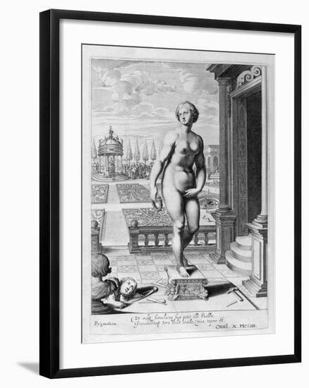 Pygmalion Is Enamoured with a Statue He Has Made, 1655-Michel de Marolles-Framed Giclee Print