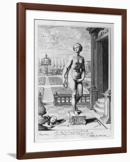 Pygmalion Is Enamoured with a Statue He Has Made, 1655-Michel de Marolles-Framed Giclee Print