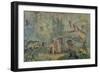 Pygmies Hunting, from the "Casa Del Dottore" from Pompeii, circa 50-79 AD-null-Framed Giclee Print