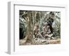 Pygmy Women and Children Outside Huts, Central African Republic, Africa-Ian Griffiths-Framed Photographic Print