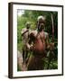 Pygmy Young Men Armed with Bows and Arrows Hunt-null-Framed Photographic Print