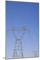 Pylons and Moon, Navajo Generating Station, Near Lake Powell and Antelope Canyon-Jean Brooks-Mounted Photographic Print