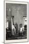 Pylons and Obelisk of Rameses II, at Luksor, Egypt, 1879-null-Mounted Giclee Print