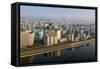 Pyongyang and the River Taedong, Pyongyang, Democratic People's Republic of Korea (DPRK), N. Korea-Gavin Hellier-Framed Stretched Canvas