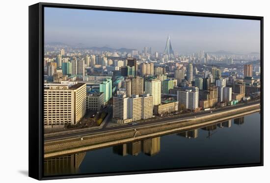 Pyongyang and the River Taedong, Pyongyang, Democratic People's Republic of Korea (DPRK), N. Korea-Gavin Hellier-Framed Stretched Canvas