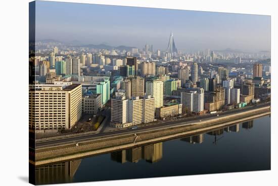 Pyongyang and the River Taedong, Pyongyang, Democratic People's Republic of Korea (DPRK), N. Korea-Gavin Hellier-Stretched Canvas