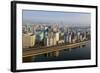 Pyongyang and the River Taedong, Pyongyang, Democratic People's Republic of Korea (DPRK), N. Korea-Gavin Hellier-Framed Photographic Print