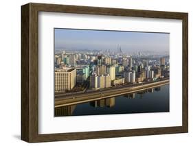 Pyongyang and the River Taedong, Pyongyang, Democratic People's Republic of Korea (DPRK), N. Korea-Gavin Hellier-Framed Photographic Print