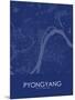 Pyongyang, Korea, Democratic People's Republic of Blue Map-null-Mounted Poster