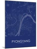 Pyongyang, Korea, Democratic People's Republic of Blue Map-null-Mounted Poster