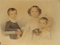 Portrait of the Lanskoy Children, 1839-Pyotr Fyodorovich Sokolov-Giclee Print