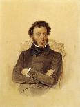 Portrait of the Poet Aleksandr Sergeevich Pushkin-Pyotr Fyodorovich Sokolov-Giclee Print