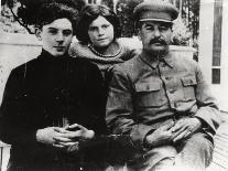 Soviet Leader Josef Stalin with His Son Vasily and Daughter Svetlana, 1930S-Pyotr Otsup-Mounted Giclee Print