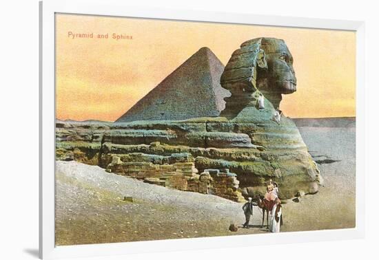 Pyramid and Sphinx, Egypt-null-Framed Art Print