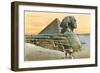 Pyramid and Sphinx, Egypt-null-Framed Art Print