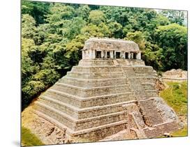 Pyramid and Temple-Of-The-Inscriptions, Palenque, Mexico, 7th Century-null-Mounted Giclee Print