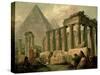 Pyramid and Temples-Hubert Robert-Stretched Canvas