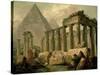 Pyramid and Temples-Hubert Robert-Stretched Canvas