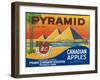 Pyramid Apple Label - Penticton B.C. Canada-Lantern Press-Framed Art Print