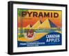 Pyramid Apple Label - Penticton B.C. Canada-Lantern Press-Framed Art Print