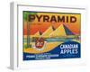 Pyramid Apple Label - Penticton B.C. Canada-Lantern Press-Framed Art Print