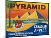 Pyramid Apple Label - Penticton B.C. Canada-Lantern Press-Mounted Art Print