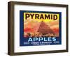 Pyramid Apple Label - Yakima, WA-Lantern Press-Framed Art Print