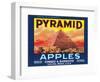 Pyramid Apple Label - Yakima, WA-Lantern Press-Framed Art Print