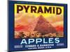 Pyramid Apple Label - Yakima, WA-Lantern Press-Mounted Art Print