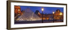 Pyramid at a Museum, Louvre Pyramid, Musee Du Louvre, Paris, France-null-Framed Photographic Print