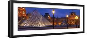 Pyramid at a Museum, Louvre Pyramid, Musee Du Louvre, Paris, France-null-Framed Photographic Print