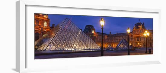 Pyramid at a Museum, Louvre Pyramid, Musee Du Louvre, Paris, France-null-Framed Photographic Print