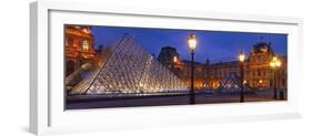 Pyramid at a Museum, Louvre Pyramid, Musee Du Louvre, Paris, France-null-Framed Photographic Print