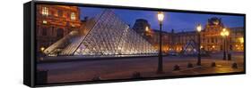 Pyramid at a Museum, Louvre Pyramid, Musee Du Louvre, Paris, France-null-Framed Stretched Canvas