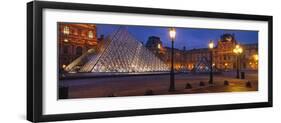 Pyramid at a Museum, Louvre Pyramid, Musee Du Louvre, Paris, France-null-Framed Photographic Print