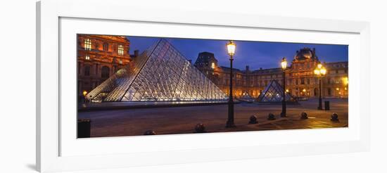 Pyramid at a Museum, Louvre Pyramid, Musee Du Louvre, Paris, France-null-Framed Photographic Print