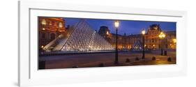 Pyramid at a Museum, Louvre Pyramid, Musee Du Louvre, Paris, France-null-Framed Photographic Print