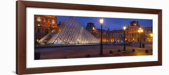 Pyramid at a Museum, Louvre Pyramid, Musee Du Louvre, Paris, France-null-Framed Photographic Print