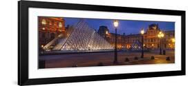 Pyramid at a Museum, Louvre Pyramid, Musee Du Louvre, Paris, France-null-Framed Photographic Print