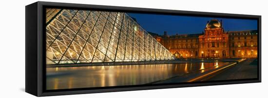 Pyramid at a Museum, Louvre Pyramid, Musee Du Louvre, Paris, France-null-Framed Stretched Canvas