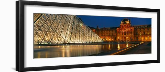 Pyramid at a Museum, Louvre Pyramid, Musee Du Louvre, Paris, France-null-Framed Photographic Print