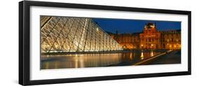 Pyramid at a Museum, Louvre Pyramid, Musee Du Louvre, Paris, France-null-Framed Photographic Print