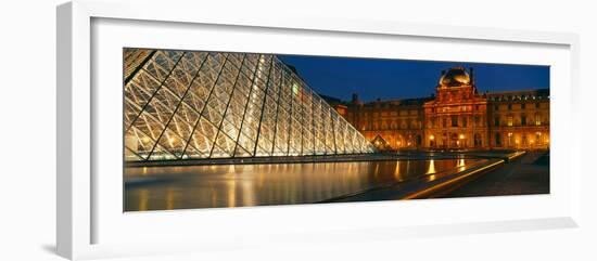 Pyramid at a Museum, Louvre Pyramid, Musee Du Louvre, Paris, France-null-Framed Photographic Print