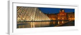 Pyramid at a Museum, Louvre Pyramid, Musee Du Louvre, Paris, France-null-Framed Photographic Print