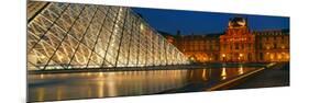 Pyramid at a Museum, Louvre Pyramid, Musee Du Louvre, Paris, France-null-Mounted Photographic Print