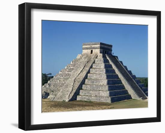 Pyramid at Chichen Itza, UNESCO World Heritage Site, Mexico, North America-Tovy Adina-Framed Photographic Print